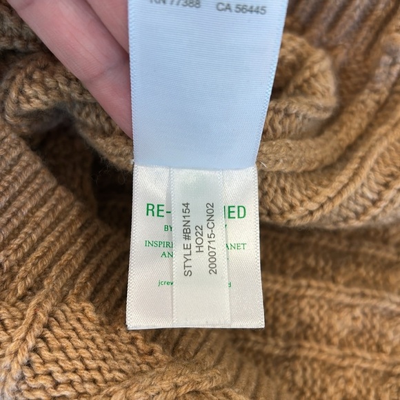 J Crew Cable Knit Sweater Mini Lambswool Dress in Tan Regency Small - Picture 8 of 15